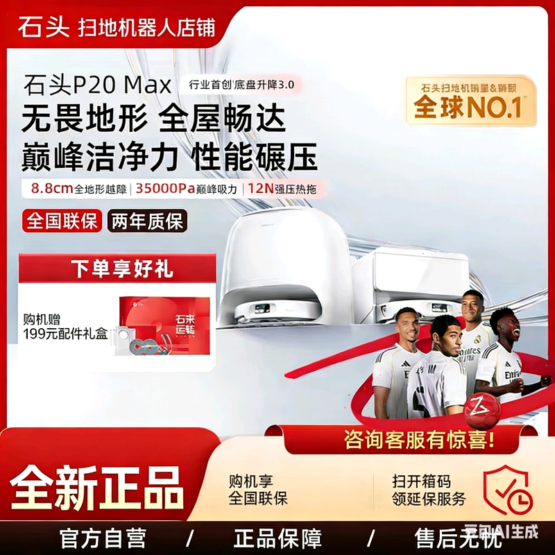 [New Product Launch] Stone P20 Max Intelligent Sweeping Robot, All-In-One Sweeping and Mopping Robot for Home Use