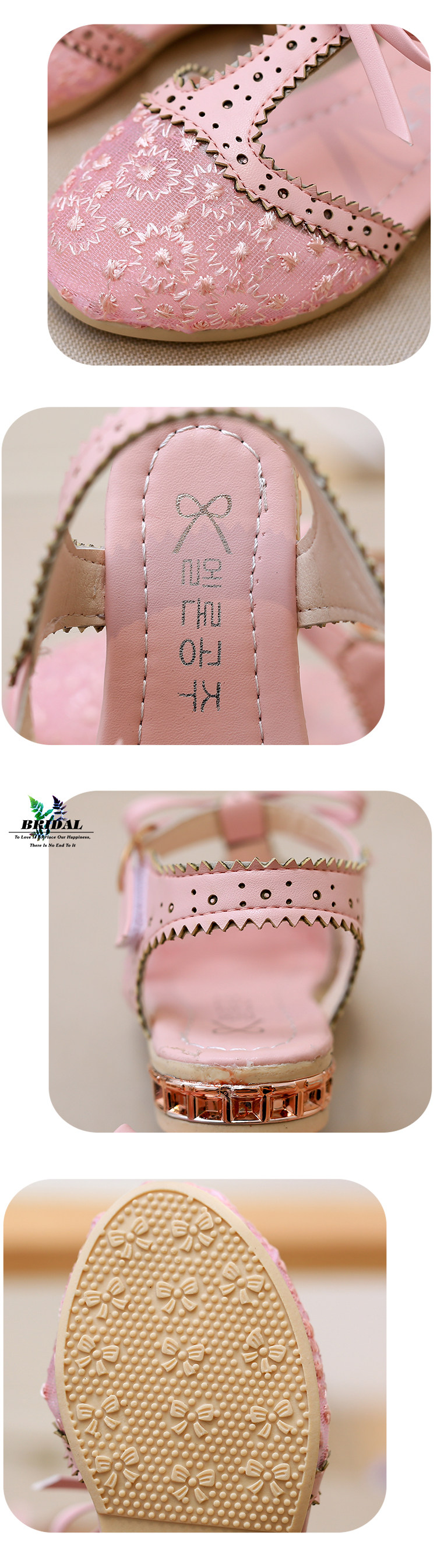 Pantoufles enfants en similicuir pour été - semelle tendon - Ref 1033801 Image 4