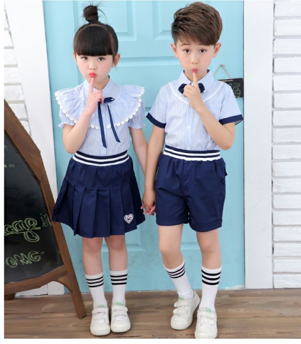 Quần áo trẻ em mẫu giáo quần áo hiệu suất quần áo đồng phục tiểu học và trung học phù hợp với áo mùa hè thiết lập hiệu suất quần áo tùy chỉnh đồng phục học sinh mùa đông