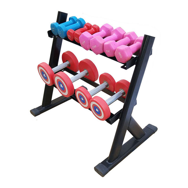 Dumbbell rack home small fitness bracket put dumbbell sub-rack small support display double-layer sub-slip room equipment