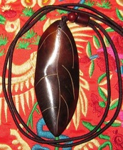 Donkey hoof material one leaf light boat carving card listed to ward off evil spirits