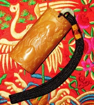 Yak bone tube carving old birthday Star handle