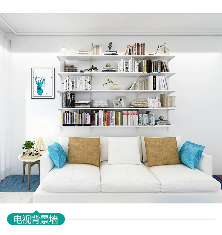 Kệ sách treo tường kệ sách treo tường sáng tạo bàn phân vùng lưu trữ kệ kệ phòng khách tường tủ - Kệ giá để sách