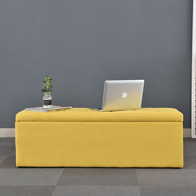 Fabric shoe changing stool storage box simple clothing store sofa leather stool storage type home storage stool long foot stool