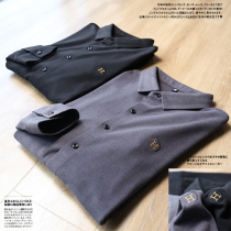 Soft soft glutinous warm double-sided velvet press process ~ autumn and winter mens fashion stretch shirt tide 4191