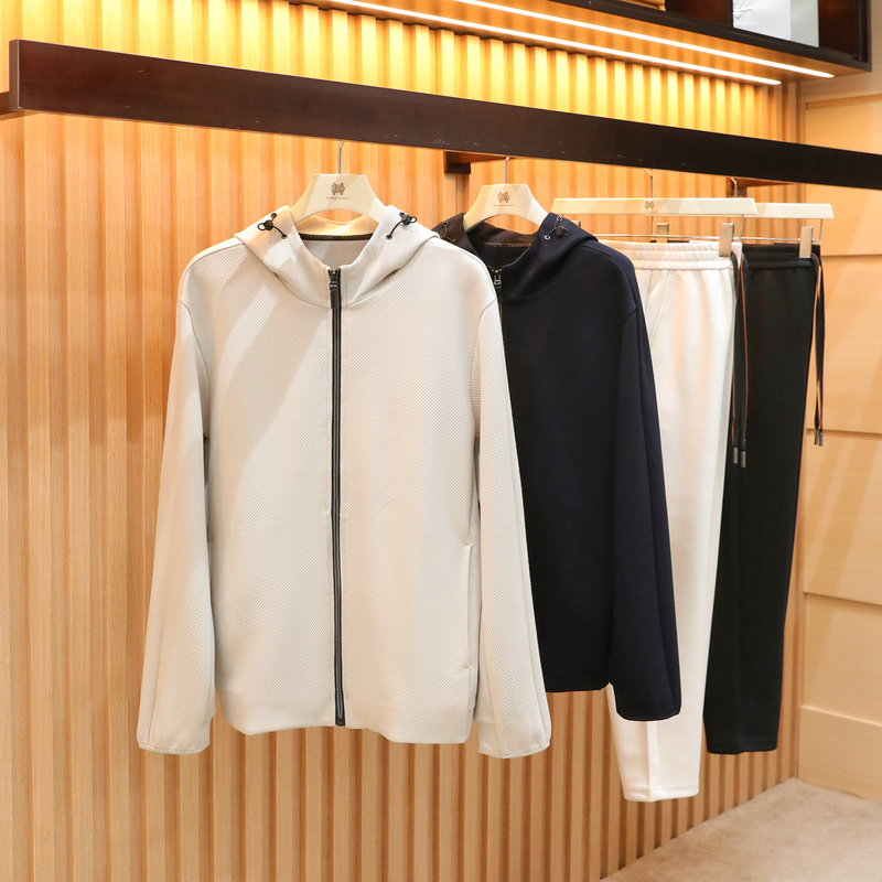 Italian Luxury 2026 Spring New Outdoor Sweatshirt for Men, High-End Wool-Blend Knitted Jacket 1842