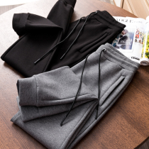 Export single SZ high end tailings autumn and winter men Joker sports leisure lace-up trousers waist pants 3980