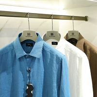 Белье итальянского производства~Z серии имеет такое же происхождение! 2023, ранняя осень, новая мужская однотонная рубашка из чистого льна с длинными рукавами 8160