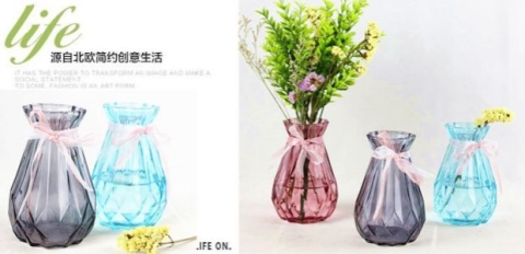 Hoa lục bình bình thủy canh cây thủy tinh chai phòng khách cắm hoa khô bình hoa máy tính để bàn bình hoa - Vase / Bồn hoa & Kệ chậu trồng hoa