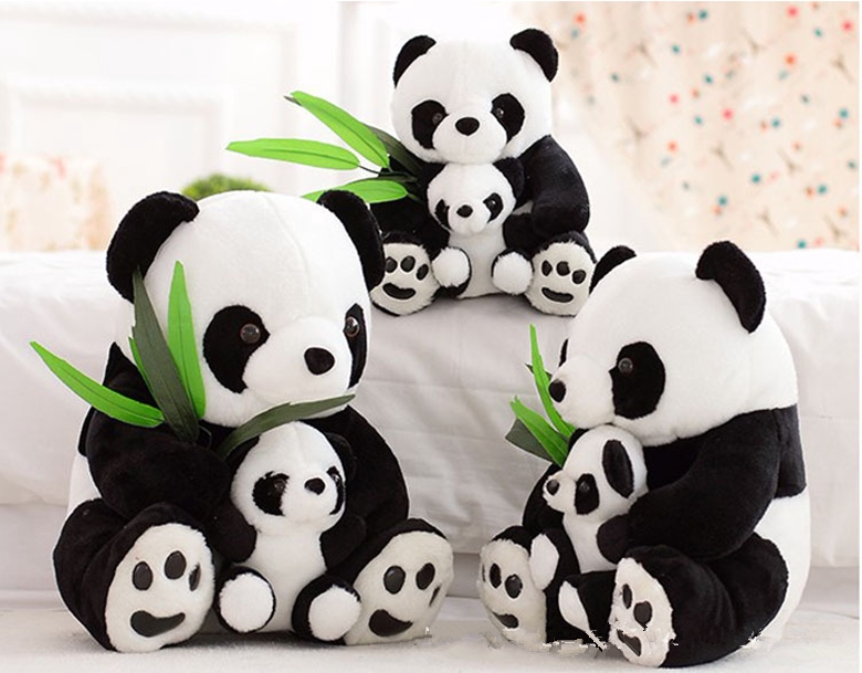 National Treasure Giant Panda Toys Mother-son Plush Fur Paparazzi Sichuan Tourist Souvenir Doll Gift Chengdu