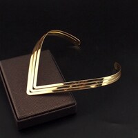 Fashion Gold Necklace women accessories V chain necklace 2017