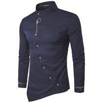 Mens Cotton Shirts Casual Shirt Male Slim Fit Designer Shirt