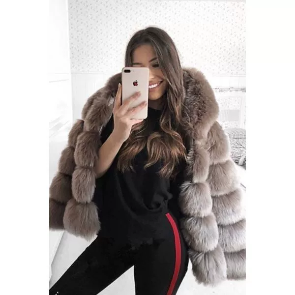 Интернет-знаменитость 2018INS Зима Зимний Толстый меховой пиджак COAT