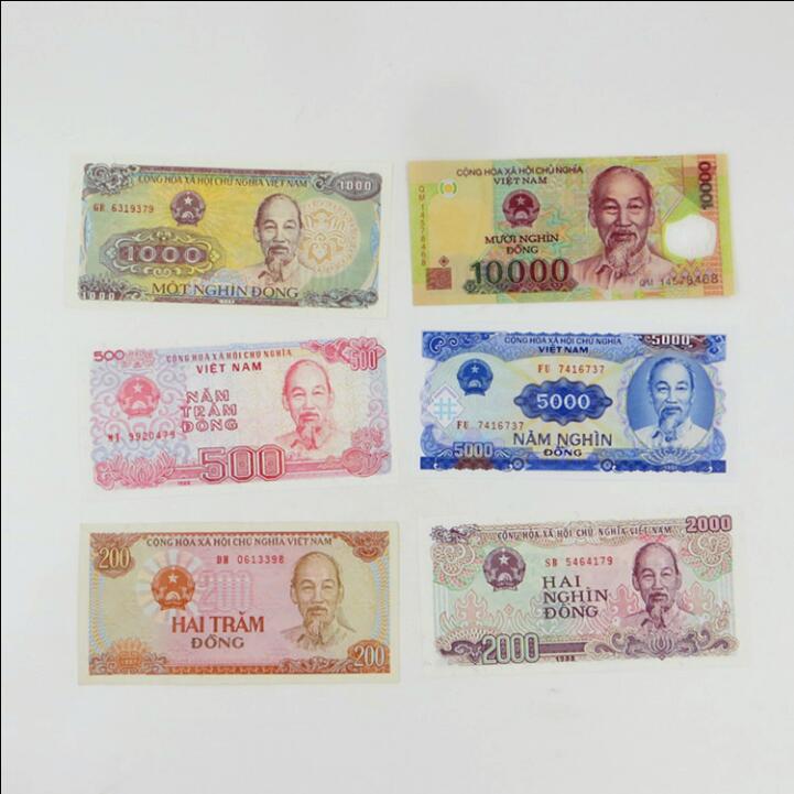 越南盾越南币钱币一套6张面值18700 外国