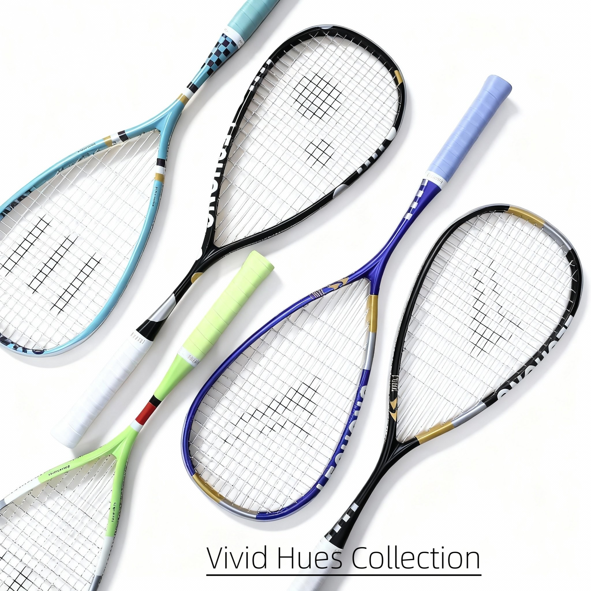 エントリーレベルのスカッシュラケット、プロ仕様、上級者向け、超軽量、オールカーボンファイバー製競技用スカッシュラケット [複数のスタイルとカラー]