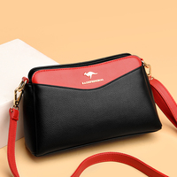 High-end women's bag 2026 new middle-aged mother's bag women's multi-layer small square bag single shoulder crossbody handbag genuine leather women's bag