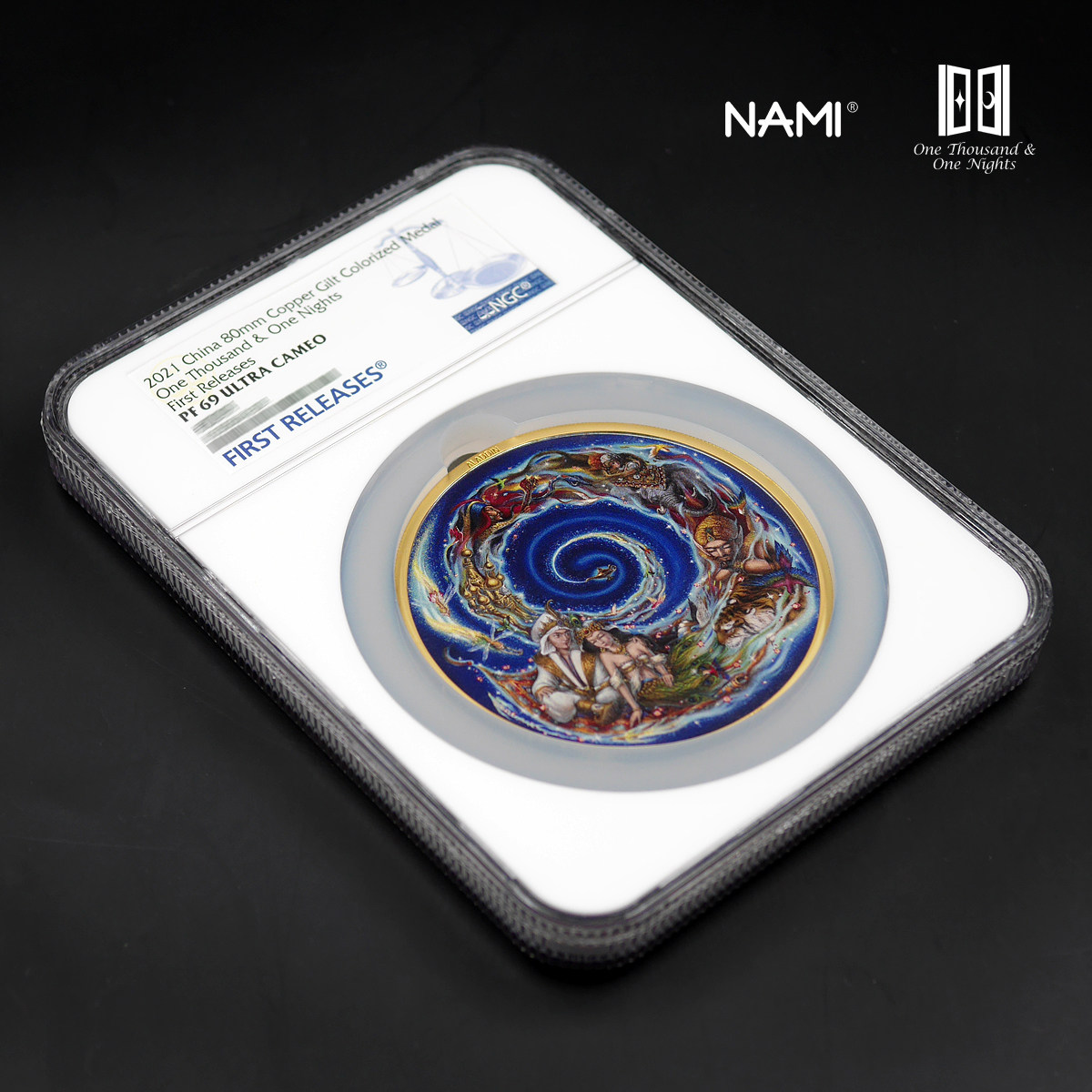 1001 Night One Thousand and One Night Series vol. 1] Aladdin Bronze Bronze Chapter NGC down-rating version Blue Label-Taobao