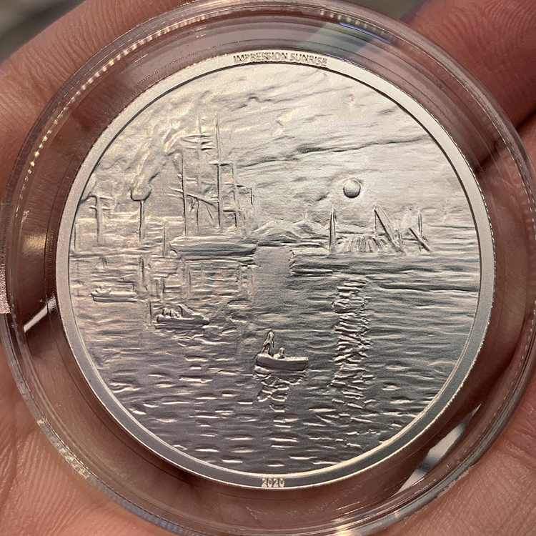 PCM World Famous Drawing Series Monet Sunrise impression playing the version of silver seal