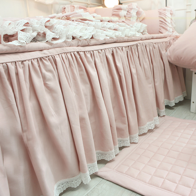 ANNAMONG pure handmade upscale pure cotton pure colour princess lace bed dress