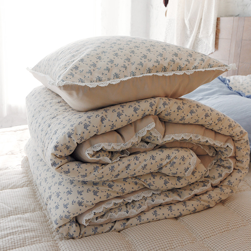 ASAROOM Korea Small lace-trio with small floral modal quilt set