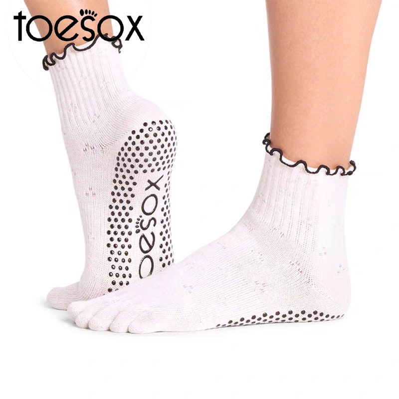 Toesox Genuine Product - Ankle-Covering Professional Yoga and Pilates Training Socks, Fitness Sports Five-Finger Non-Slip Socks, New Model Toesox Genuine Product - Ankle-Covering Professional Yoga and Pilates Training Socks, Fitness Sports Five-Finger Non-Slip Socks, New Model