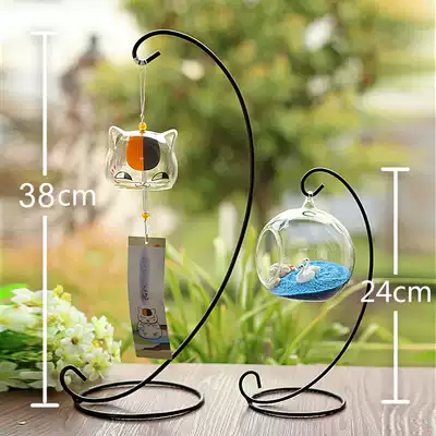 Iron frame bracket iron hook hanger desktop hanger adhesive hook hanging glass ball wind chime accessories do not contain decorations