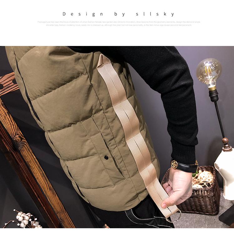 Vest nam mùa đông Phiên bản Hàn Quốc của xu hướng mùa thu và mùa đông ngắn dày lên xuống vest áo gile