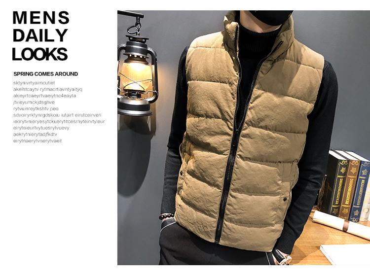 Vest nam mùa đông Phiên bản Hàn Quốc của xu hướng mùa thu và mùa đông ngắn dày lên xuống vest áo gile