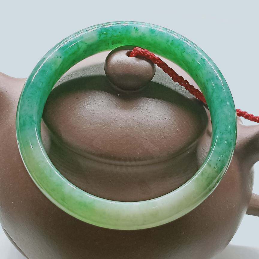 Nanyang Yuyang Yu Dayu Blue Yang Green flat bangle Xiangrui Cabinet Collection of Special Excellence