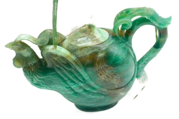 Boutique Unique Mountain Jade Sky Blue Three-color Wind Revered Pot Special Cabinet Collection Class Retool Small Pendulum Pieces Other Factory Ex-gratia New-Taobao