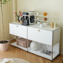 Nordic Stainless Steel Side Cabinets Ins Multifunction Shelve Long Table Tennis Red Dining Side Cabinet Display Containing Cabinet Lockers