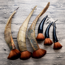 Natural horn raising pot pen brush tea cleaning tea brush kung fu tea set tea tray tea ceremony spare parts