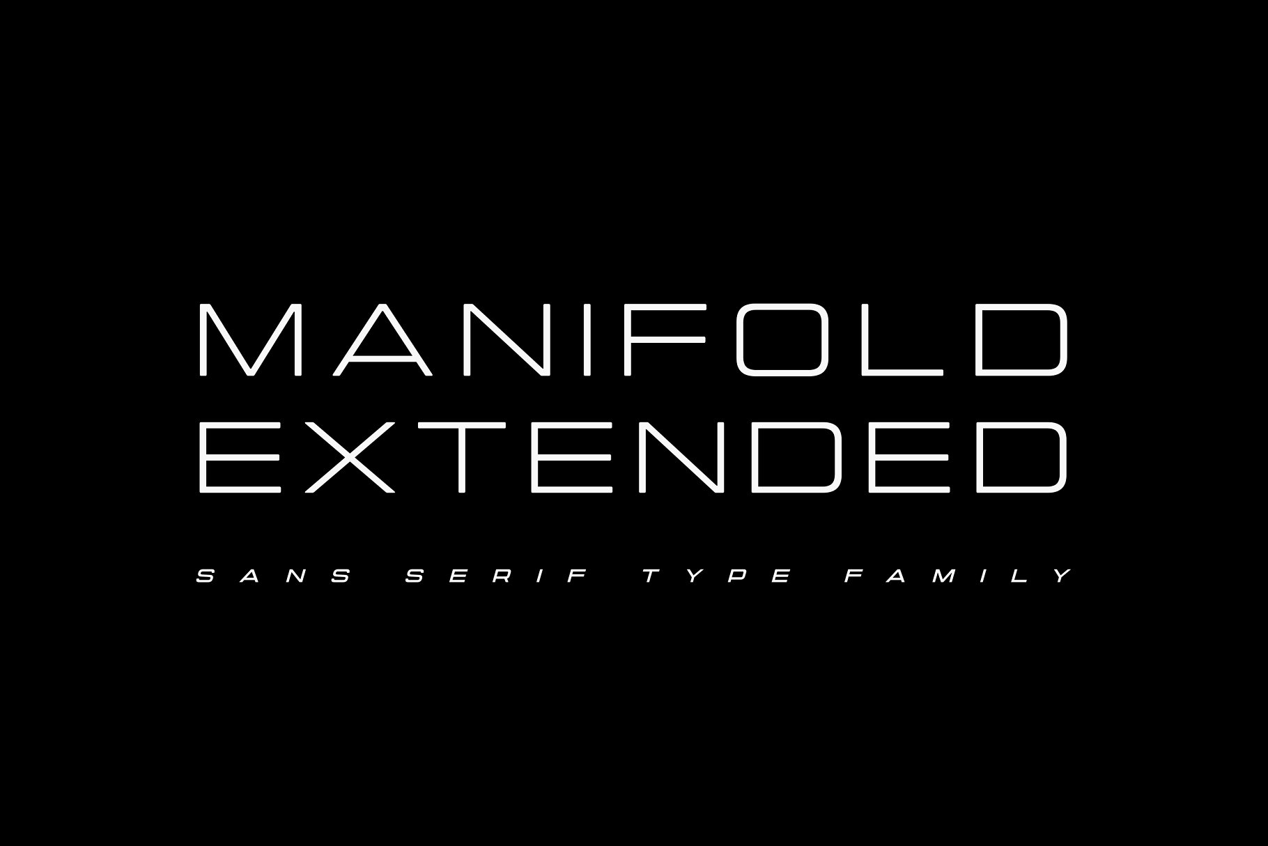 细长无衬线字体字体 Manifold Extended CF wide sans serif设计素材模板