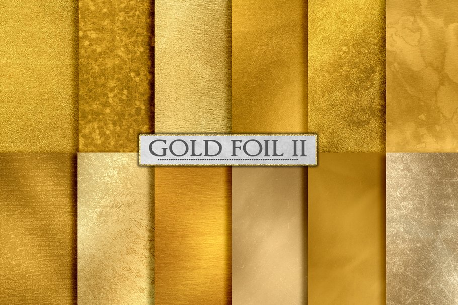 金色背景纹理素材 Gold Foil Textures Gold Backgrounds设计素材模板