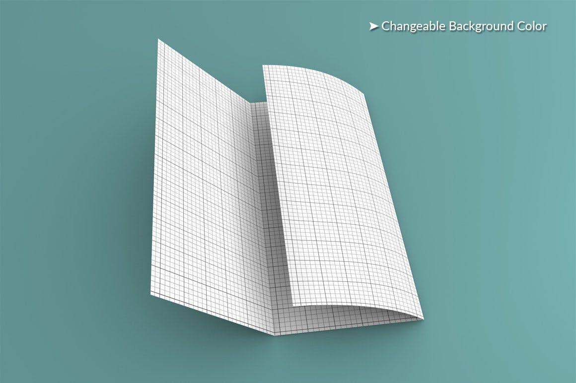 三折页传单设计多角度效果图样机模板 Trifold Brochure Mock-Up设计素材模板