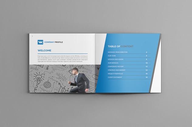 方形企业公司介绍画册设计模板 Mavka – Square Company Profile Brochure Template设计素材模板