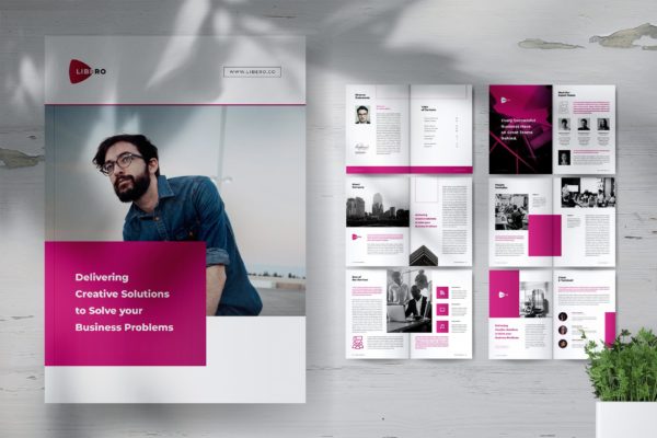 创意设计策划公司推广画册版式设计模板 LIBERO Creative Agency Company Profile Brochur