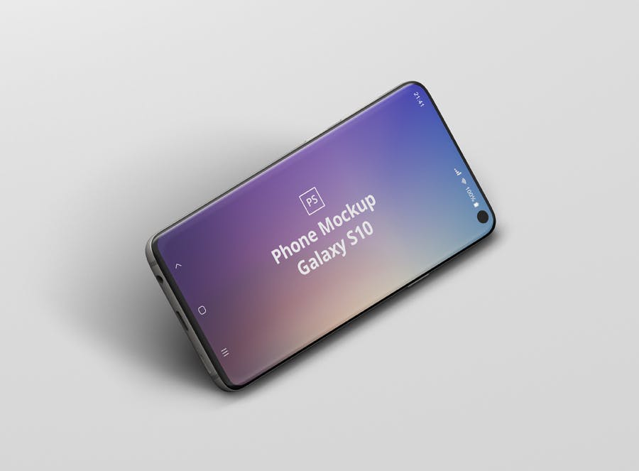 三星Galaxy S10智能手机样机模板 Phone Mockup Galaxy S10设计素材模板