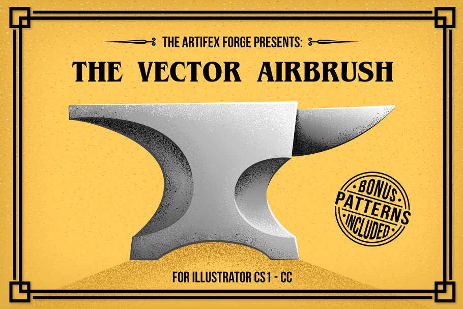 矢量喷枪+海量图案合集 The Vector Airbrush + Bonus Patterns设计素材模板