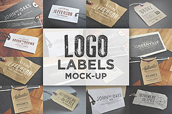 高品质的时尚高端质感的logo标志吊牌标签挂签VI样机展示模型mockups