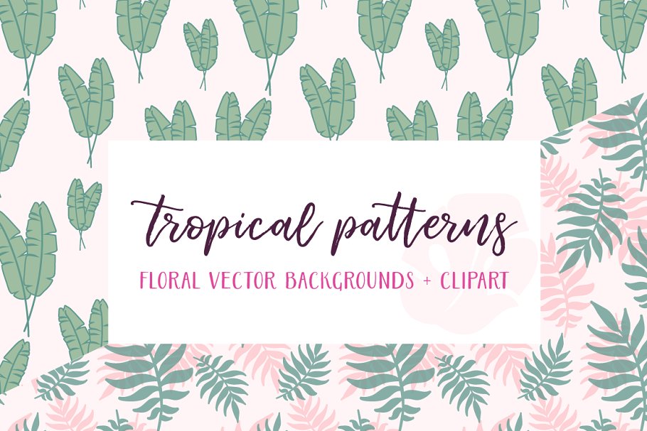 热带图案背景纹理 Tropical Patterns设计素材模板