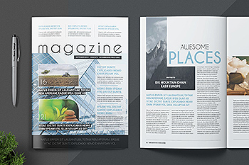 农业/自然/科学主题杂志排版设计模板 Magazine Template