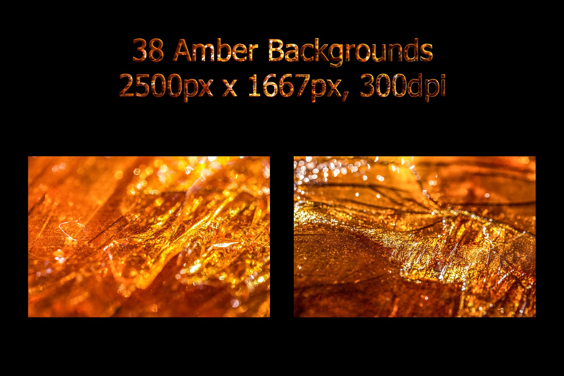 琥珀背景纹理 38 Amber Backgrounds设计素材模板