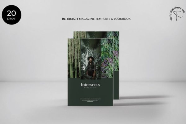 现代极简版式设计通用杂志模板 Intersects – Minimal Magazine Template