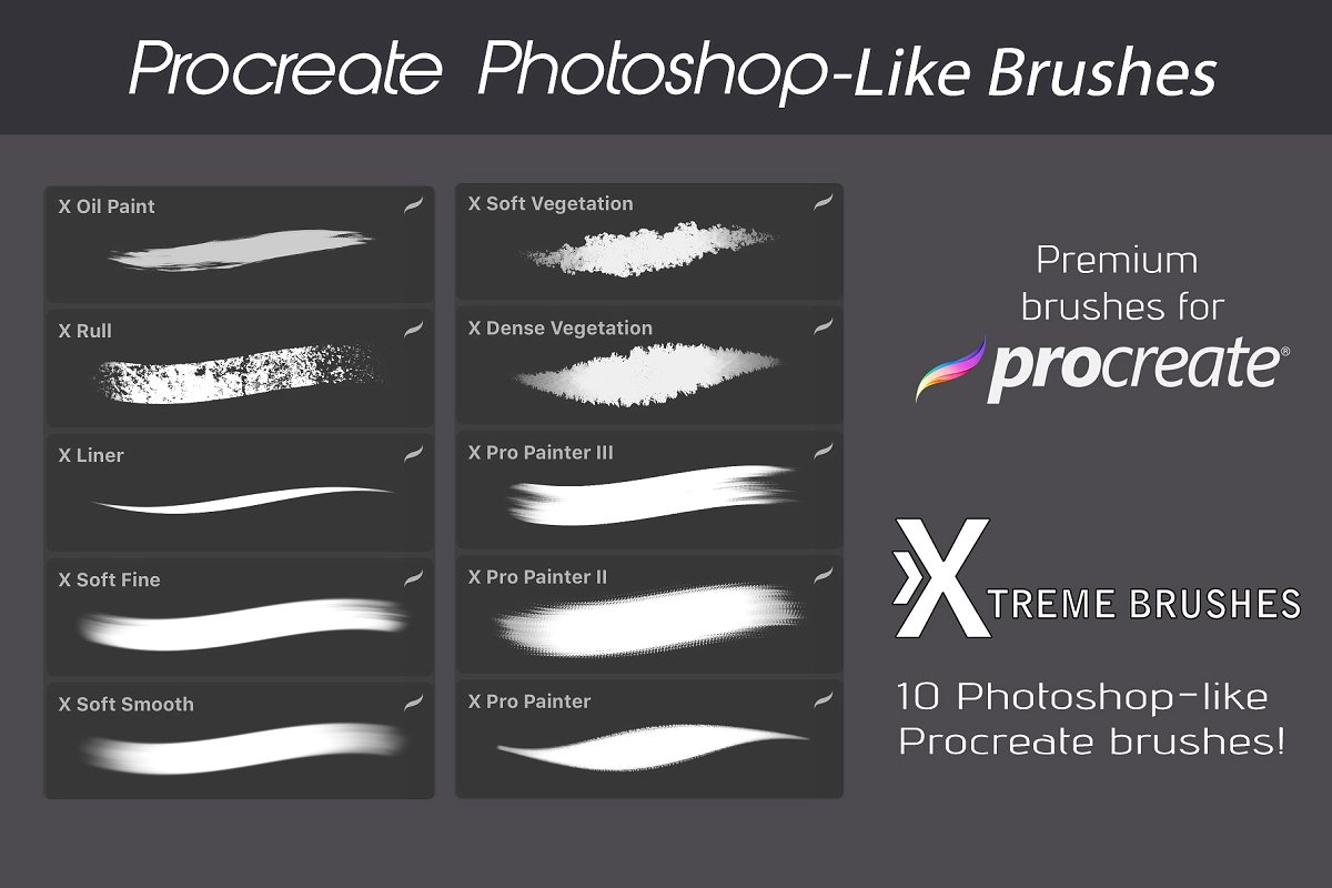 iPad Pro笔刷下载墨迹笔刷Procreate笔刷下载[brushset]设计素材模板