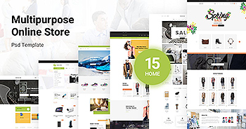 15种设计风格多用途网上商城设计PSD模板 Crux Store – Multi-Purpose PSD Template