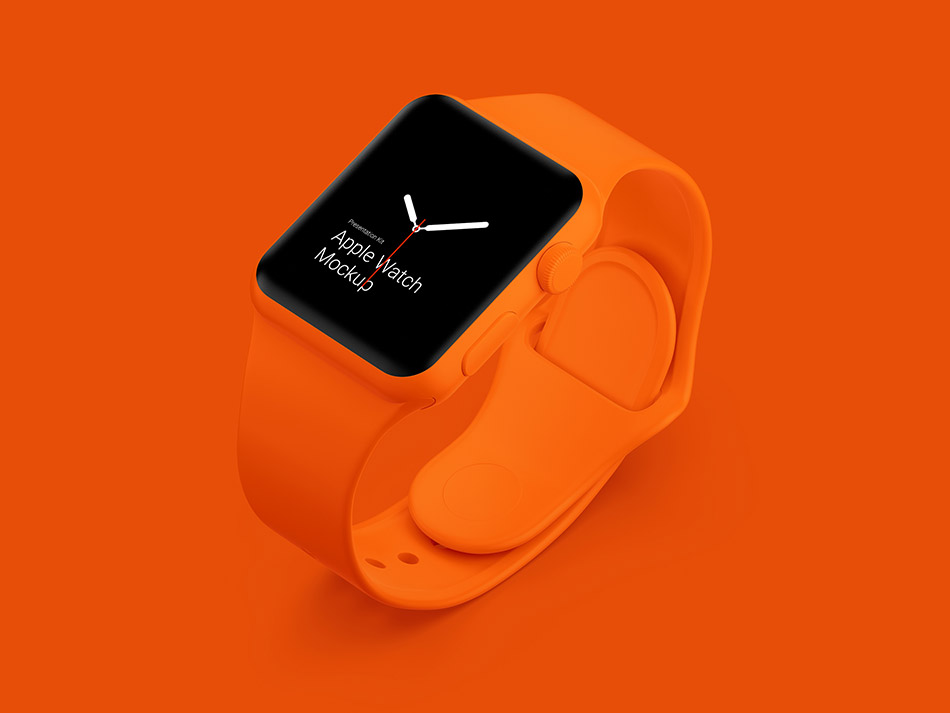 苹果AppleWatch智能手表样机智能贴图模型效果图模版Sketch素材 Y0099设计素材模板