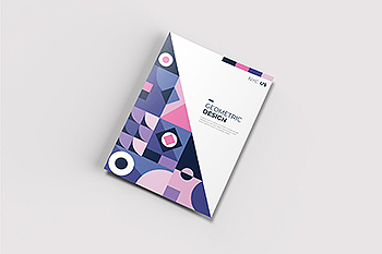 创意几何图形背景宣传单设计模板v5 Creative Geometric Flyer