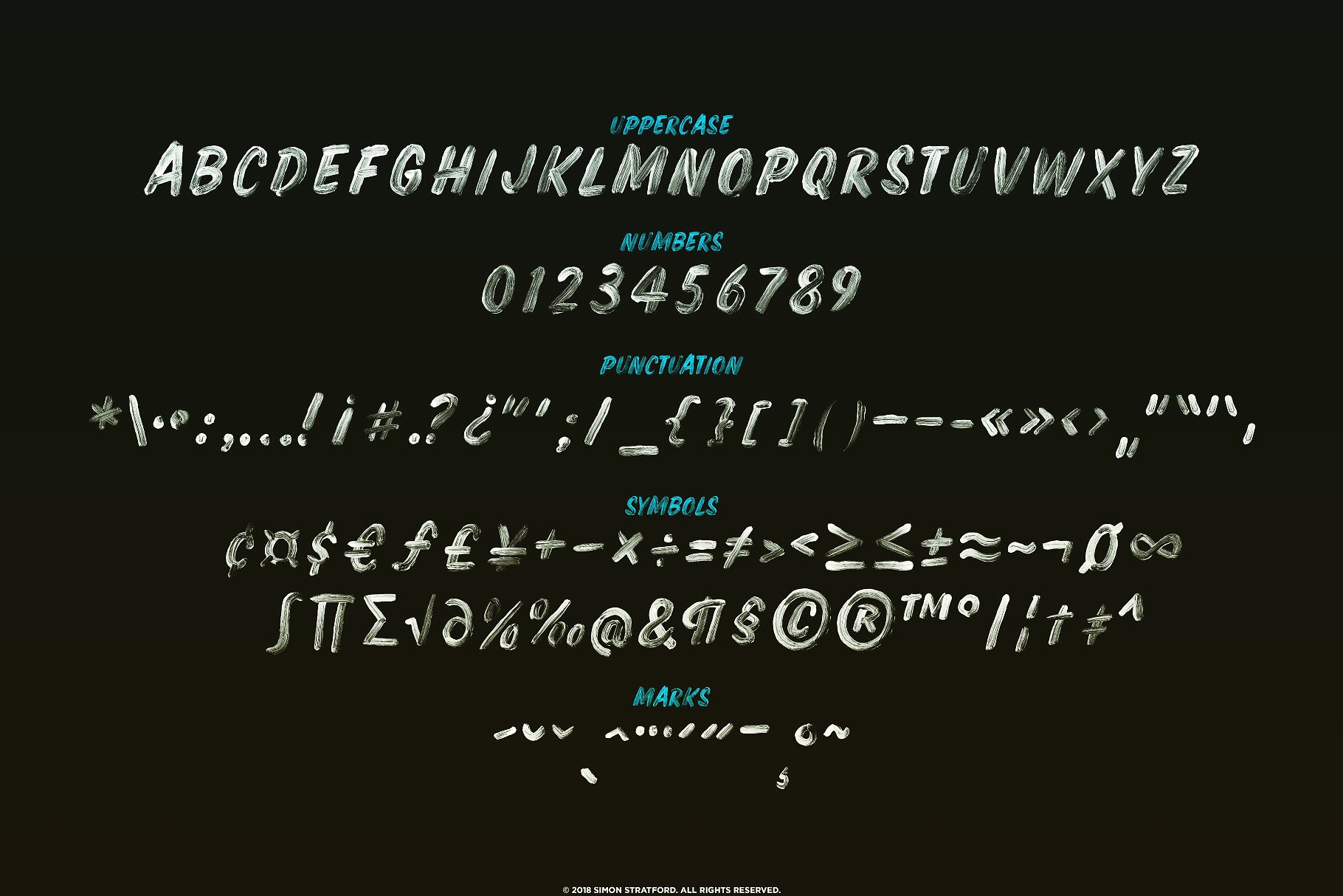 手写油漆风格英文字体 Fierce brush font OpenType-SVG设计素材模板