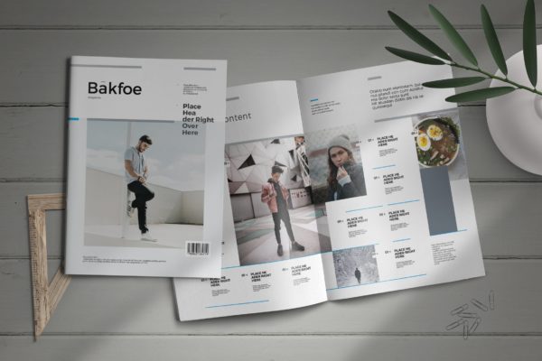 高端多行业适用杂志设计INDD模板 Bakfoe | Magazine Template